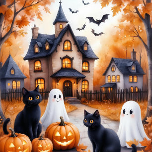 Body Chat noir mignon Halloween Kawaii