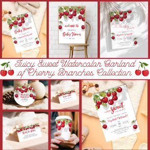 Invitation Oh Baby Berry Sweet Cherry Baby shower