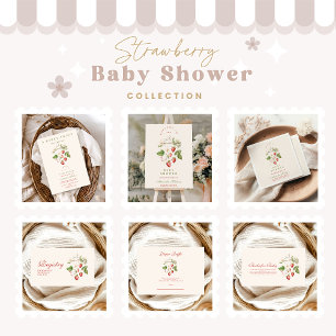 Carte D'accompagnement Baby shower de fraise, fraise, fraise