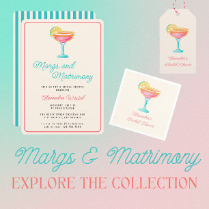 Serviette En Papier Marges et Matrimony Retro Cocktail Fête des mariée
