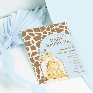Invitation de Baby shower de la Giraffe