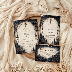 Cartons Réponse Mariage céleste gothique lunatique