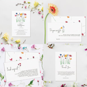 Dessous-de-verre Carré En Papier Petit Fleur sauvage Joli bébé Baby shower fille