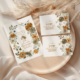 Carte De Remerciements Photo Elegant Boho Floral Fête des mariées