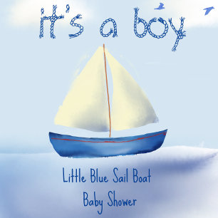 Invitation Beau Petit Bleu Baby shower Boys