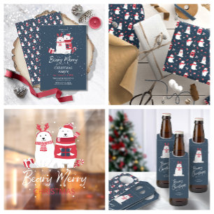 Carte Ours polaire Noël Nouvel An ID851