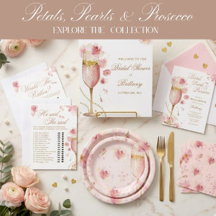 Dessous-de-verre Carré En Papier Carton d'invitation pour une fête prénuptiale Peta