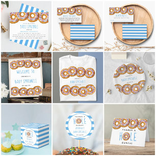 Carte D'accompagnement Billet de Baby shower de beigne à saupoudrer moder