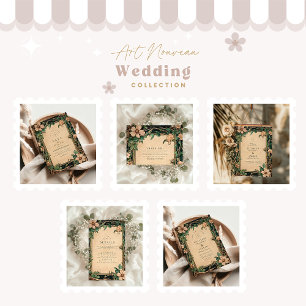 Save The Date Ivory Bloom Art nouveau Mariage