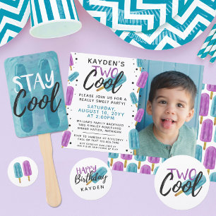 Invitation Photo de la Pop de glace d'été de deux enfants COO