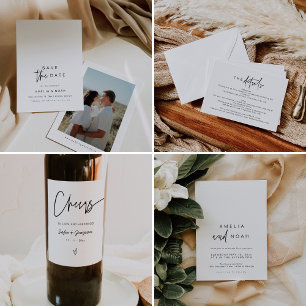 Carte Carré RSVP SOFIA Modern Simple Clean QR Code