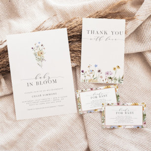 Carte D'accompagnement Bébé floral de printemps en fleur Raffle de couche