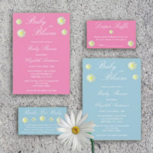 Bébé en fleur Baby shower Invitation