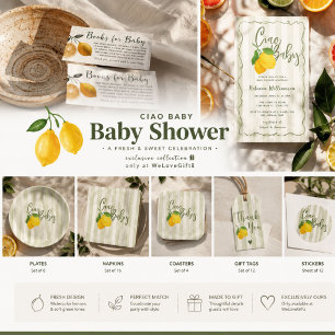 Invitation à la baby shower Hello Baby Lemon Boys