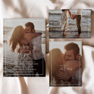 Carte D'accompagnement Valentina Photo Mariage moderne