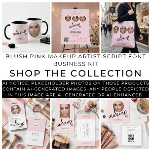 Tote Bag Artiste Maquillage MUA Elegant Rose Pâle 3 Photos