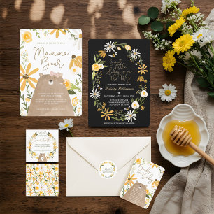 Sticker Rond Fleur sauvage d'aquarelle Florals Baby shower de c