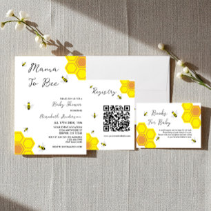 Carte D'accompagnement Registre des Baby showers d'abeilles