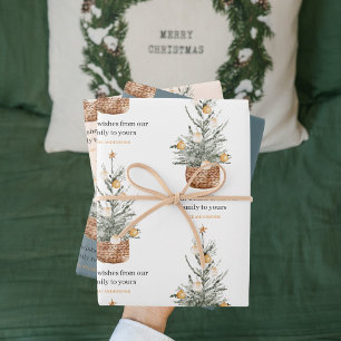 Étiquettes-cadeau Arbre de Noël Vintage   Joyeux Fêtes