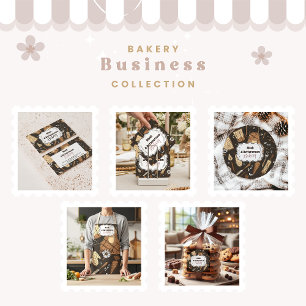 Carte De Remerciements Entreprise de Boulangerie Rustique