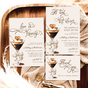 Invitation Espresso Martini Love Brève une douche nuptiale