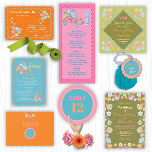 Sticker Rond Broderie colorée