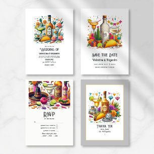 Carte De Remerciements Taco & Tequila Mariage mexicain Fiesta