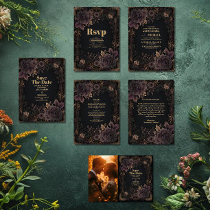 Invitation Mariage gothique royal victorien