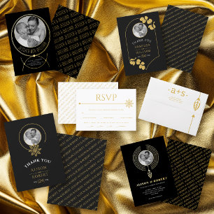 Menu Cadre élégant inspiré par les bijoux et mariage de