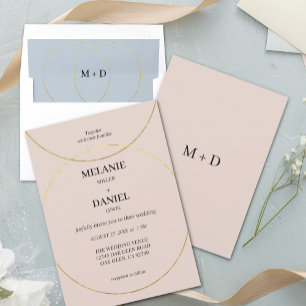 Invitation Tout En Un Mariage minimaliste des anneaux