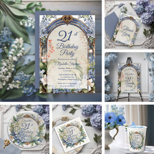 Invitation Élégante Fête de 21e Anniversaire baroque