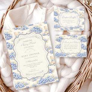 Invitation Jardin de myrtilles Teddy Toile Fête de bébé