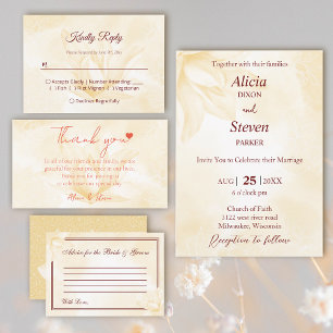 Invitation Trois Volets Ethereal Magnolia, Mariage