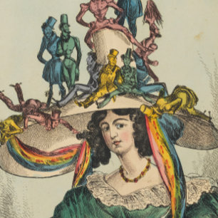 Carte Postale De Vacances En Aluminium Lady - Casquette de fête
