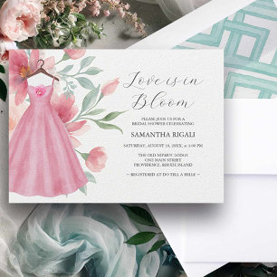 Invitations de douche nuptiale rose & Sage Bleu en