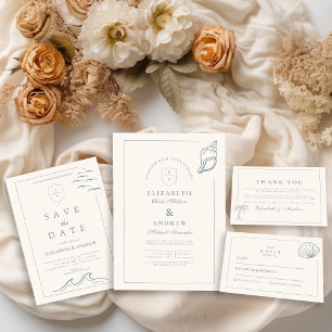 Invitations En Acrylique Élégant Mariage Nautique