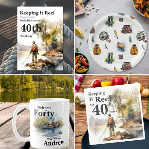 Affiche Bienvenue à l'aquarelle de Quarty Men's Birthday F