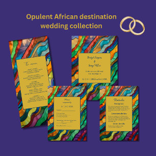 Cartons Réponse Elégant mariage de destination africaine opulente