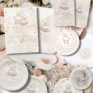 Feuille De Papier Cadeau Agneau de printemps doux Pastel Dream étoile Nuage