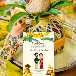 Telugu faire-part de mariage indien du sud tamoul