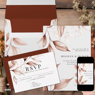 Carte Postale Croquis de feuilles en terre cuite moderne Photo E