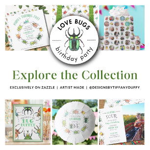 Little Love Bug Kids 4th Birthday Invitation