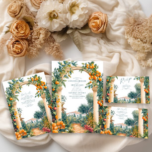 Invitation Chic Lemon Mariage d'été méditerranéen