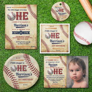 Carte De Remerciements Boys Baseball 1er Anniversaire Photo