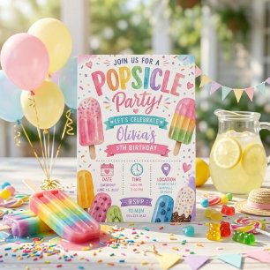 Sticker Rond Fête d'anniversaire sur le thème des sucettes glac
