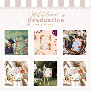 Cartons Réponse Élégante Dainty Fleur sauvage fête de graduation