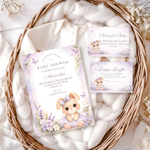 Carte D'accompagnement Tirage au sort de la couche florale de lapin lavan