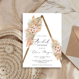 Invitation Palmiers séchés Feuilles Pampas Mariage en herbe e