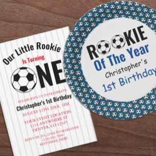 Invitation Rookie Soccer 1er anniversaire