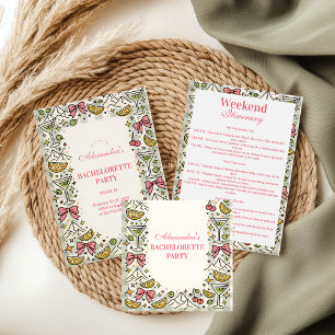 Tote Bag Montagnes roses coquettes et martinis pour l'enter